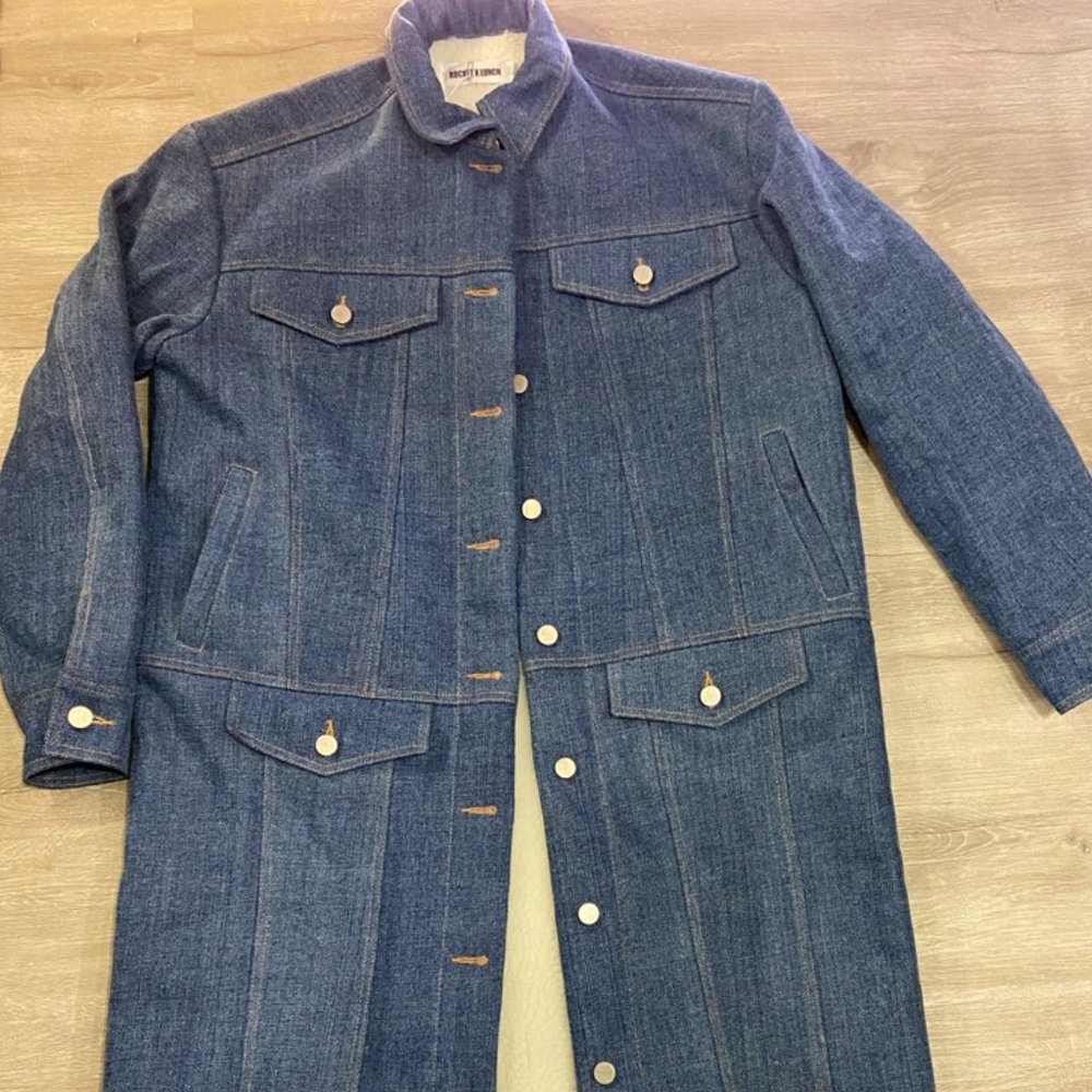 Demim Style Lined Rocket x Lunch Brand New Long Jacket!